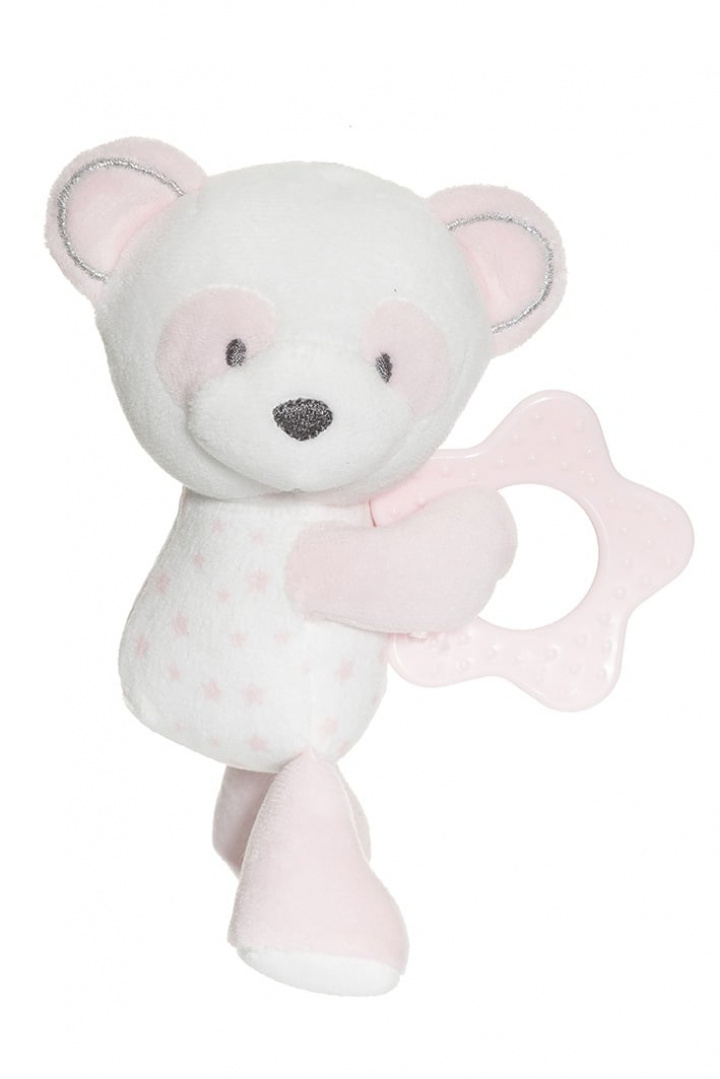 Panda! Panda! Bideringelegetøj med rangle - pink i gruppen Legetøj / Legetøj / 0-2 år hos Sommarboden i Höllviken AB (3161-fk)