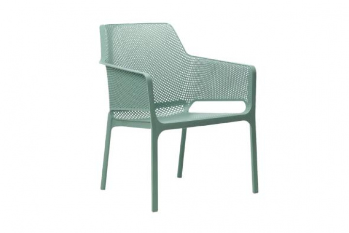 Net -lænestol, Stackable - Grøn i gruppen Udendørs møbler / Materiale / Plastmøbler / Stole - Plastmøbler hos Sommarboden i Höllviken AB (327VE)