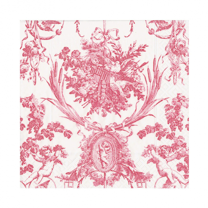 Romantic Toile Rose servietter, 20-pak i gruppen Indretning / Køkken & Dækning / Servering & Servietter hos Sommarboden i Höllviken AB (3301L)