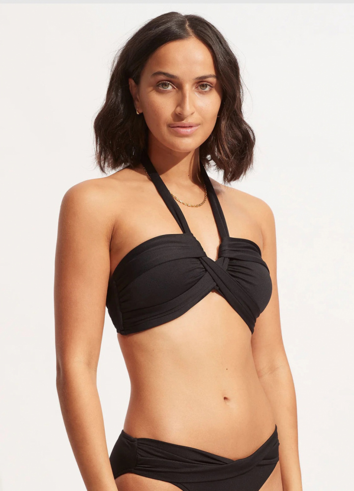 Halterneck bandeau bikinitop - black i gruppen Badetøj / Bikini & badedragter hos Sommarboden i Höllviken AB (33816-942-black)