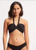 Halterneck bandeau bikinitop - black