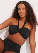 Halterneck bandeau bikinitop - black