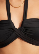 Halterneck bandeau bikinitop - black