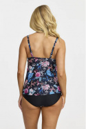 Anna tankini top - sort/multi