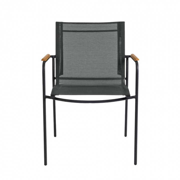 Mood Classic armlænsstol med textilene – antracit/teak. i gruppen Udendørs møbler / Stole & Havestole / Stole med armlæn hos Sommarboden i Höllviken AB (3627090-CI)