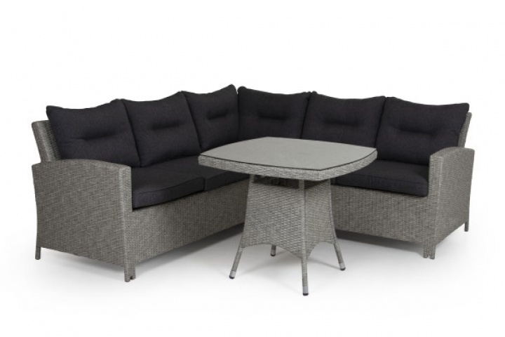 Palleja Corner Group inkl. Sofabord - grå i gruppen Udendørs møbler / Loungemøbler / Loungegrupper / Færdige pakker hos Sommarboden i Höllviken AB (3749-71-79)