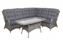Rosita sofabord 150x80 cm - grå/glas