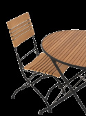 Brewer cafébord Ø 85 H73 cm - sort/teak