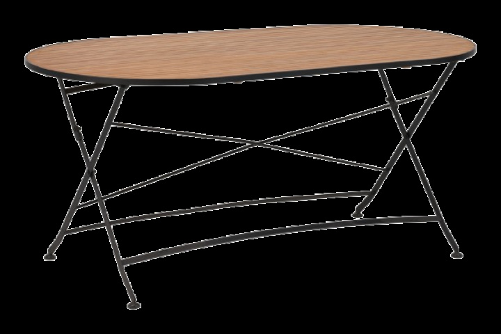 Brewer spisebord 160x85 H73 cm - sort/teak i gruppen Udendørs møbler / Bord / Spisebord hos Sommarboden i Höllviken AB (3984-8)