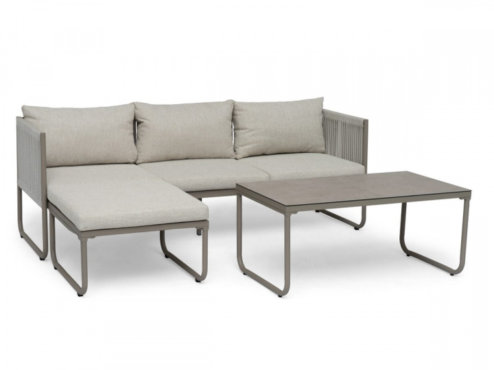 Hamnborg loungesæt - beige i gruppen Udendørs møbler / Loungemøbler / Loungegrupper hos Sommarboden i Höllviken AB (4014203003)