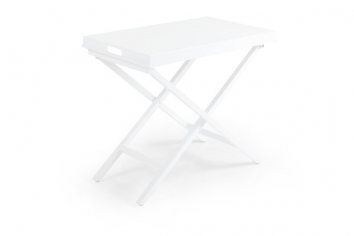 Vero Bakke Tabel 70x40 cm - Hvid i gruppen Udendørs møbler / Materiale / Aluminiummøbler hos Sommarboden i Höllviken AB (4017-05)
