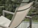 Vevi Lounge stol - Khaki/Offwhite Textilene