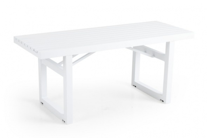 Vevi Bench 105x41 cm - Hvid i gruppen Udendørs møbler / Materiale / Aluminiummøbler / Andet - Aluminiummøbler hos Sommarboden i Höllviken AB (4022-05)