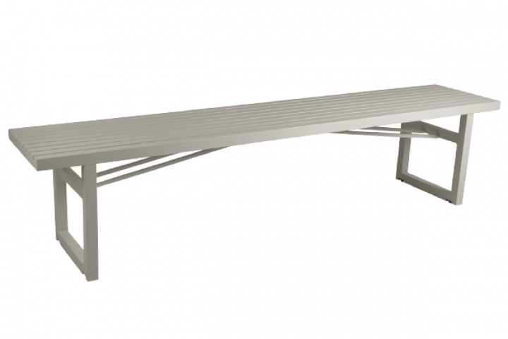 Vevi Bench 200x41 cm - Khaki i gruppen Udendørs møbler / Materiale / Aluminiummøbler / Andet - Aluminiummøbler hos Sommarboden i Höllviken AB (4023-21)