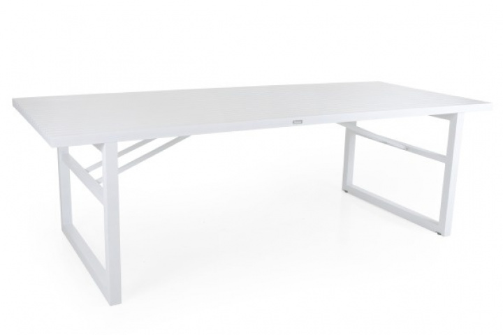 Vevi Spisebord 230x95 H72 cm - Hvid i gruppen Udendørs møbler / Materiale / Aluminiummøbler / Spisebord - Aluminiummøbler hos Sommarboden i Höllviken AB (4026-05)
