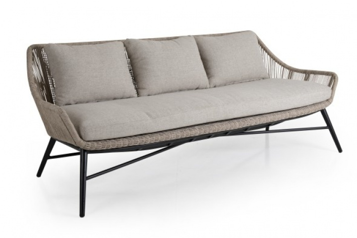 Pembroke 3 -sæde sofa - beige/beige pude i gruppen Udendørs møbler / Loungemøbler / Loungemoduler / 3-personers sofa - loungemoduler hos Sommarboden i Höllviken AB (4053-8-21-02)