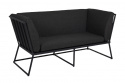 Vence 2 -sæde sofa - sort/næsten sort dyna