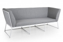 Vence 3 sæder sofa - hvid/perle grå dyna