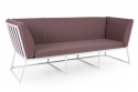 Vence 3 sæder sofa - hvid/peony dyna