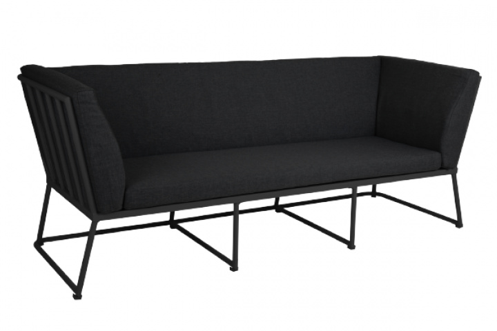 Vence 3 -SITE SOFA - Sort/næsten sort dyna i gruppen Udendørs møbler / Materiale / Aluminiummøbler / Loungemøbler - Aluminiummøbler hos Sommarboden i Höllviken AB (4073-8-81)