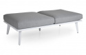 Villac 2 sædersofa - hvid/grå pude