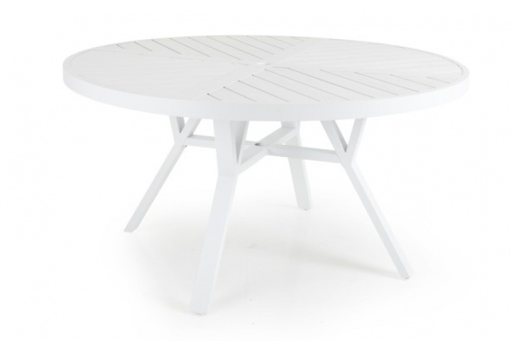 Sottenville spisebord ø140 cm - hvid i gruppen Udendørs møbler / Materiale / Aluminiummøbler hos Sommarboden i Höllviken AB (4098-05)