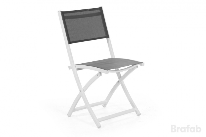 Leone foldestol - hvid/grå i gruppen Udendørs møbler / Materiale / Aluminiummøbler / Stole - Aluminiumsmøbler hos Sommarboden i Höllviken AB (4111-50-7)