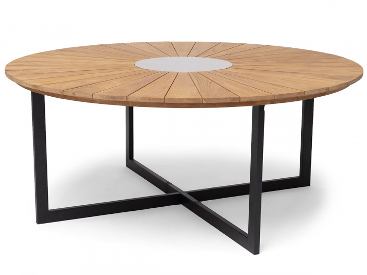 Ringsjö bord Ø180 cm - aluminium/teak/granit i gruppen Udendørs møbler / Bord hos Sommarboden i Höllviken AB (4111118004)
