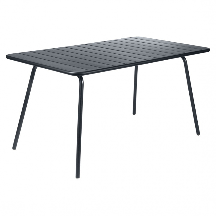 Luxembourg bord 143x80 cm - antracit i gruppen Udendørs møbler / Materiale / Aluminiummøbler / Spisebord - Aluminiummøbler hos Sommarboden i Höllviken AB (413347)
