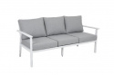 Samvaro 3 -sæde sofa -hvid/perle grå pude