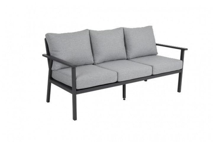 Samling 3 -sæde sofa - Anthracit/perle grå dyna i gruppen Udendørs møbler / Loungemøbler / Loungemoduler / 3-personers sofa - loungemoduler hos Sommarboden i Höllviken AB (4143-73-07)