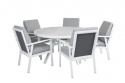 Samarbejde spisebord Ø 140 H73 cm - Hvidt/glas