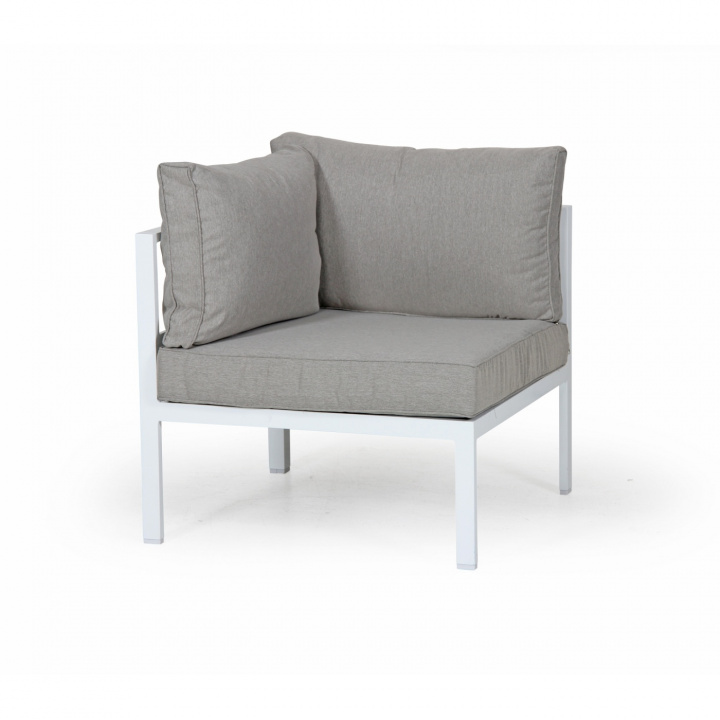 Leone Corner - Hvid/grå i gruppen Udendørs møbler / Loungemøbler / Loungegrupper / Byg selv hos Sommarboden i Höllviken AB (4205-5-76)