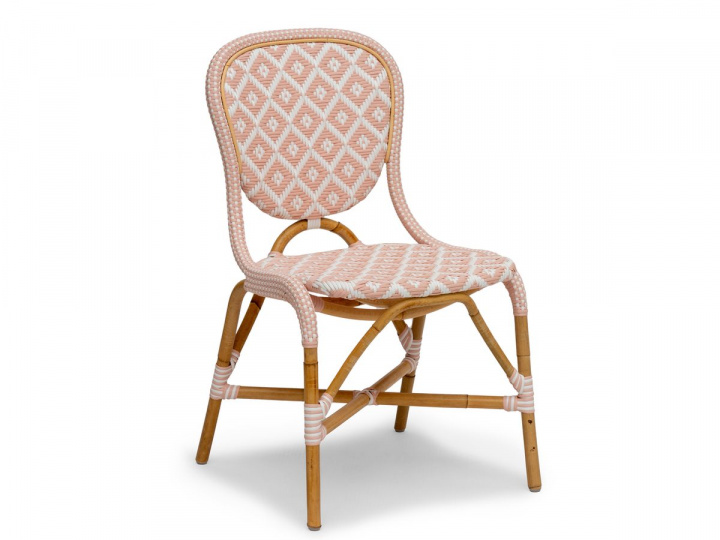 Holmenäs cafestol, 2-pak - natur/rosa i gruppen Udendørs møbler / Materiale / Rådne møbler / Stole - Rattanmøbler hos Sommarboden i Höllviken AB (4213801401)