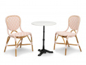Holmenäs cafestol, 2-pak - natur/rosa