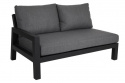 Stettler 2 -personers sofa til højre - sort/kul pude