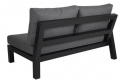 Stettler 2 -personers sofa til højre - sort/kul pude