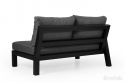 Stettler sofa 2 sæder HV finish - Matte sort med grå pude