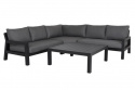 Stettler 2 -personers sofa tilbage - sort/kul pude