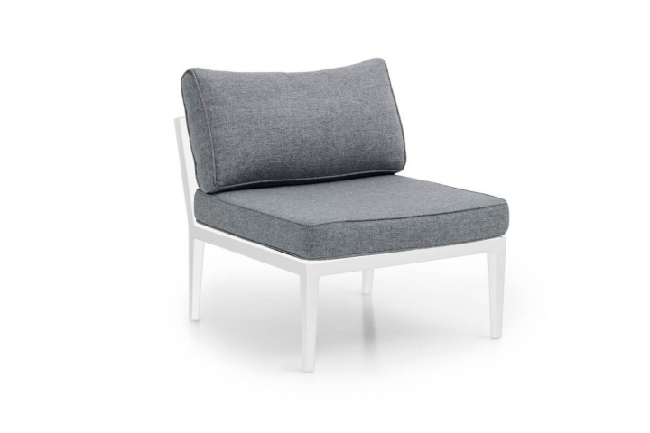 Whistler Middle Part Buildable - White/Gray Pushion i gruppen Udendørs møbler / Materiale / Aluminiummøbler / Loungemøbler - Aluminiummøbler hos Sommarboden i Höllviken AB (4384-50-77)