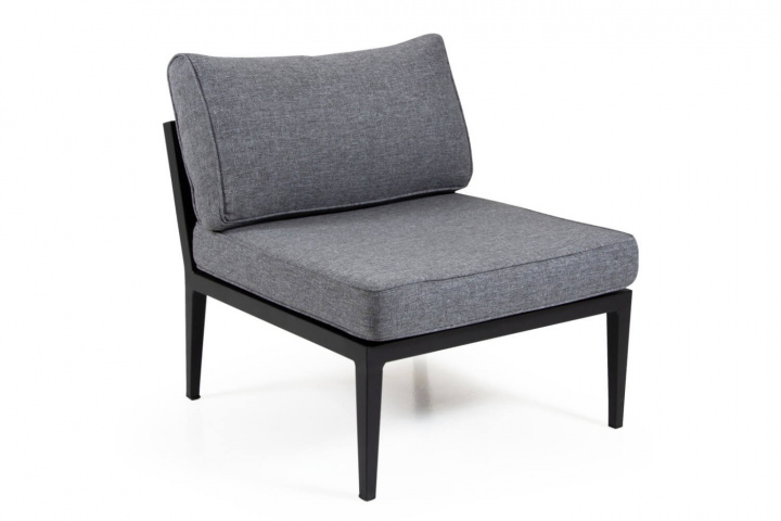 Whistler Middle Part Buildable - Black/Gray Pushion i gruppen Udendørs møbler / Materiale / Aluminiummøbler / Loungemøbler - Aluminiummøbler hos Sommarboden i Höllviken AB (4384-80-77)