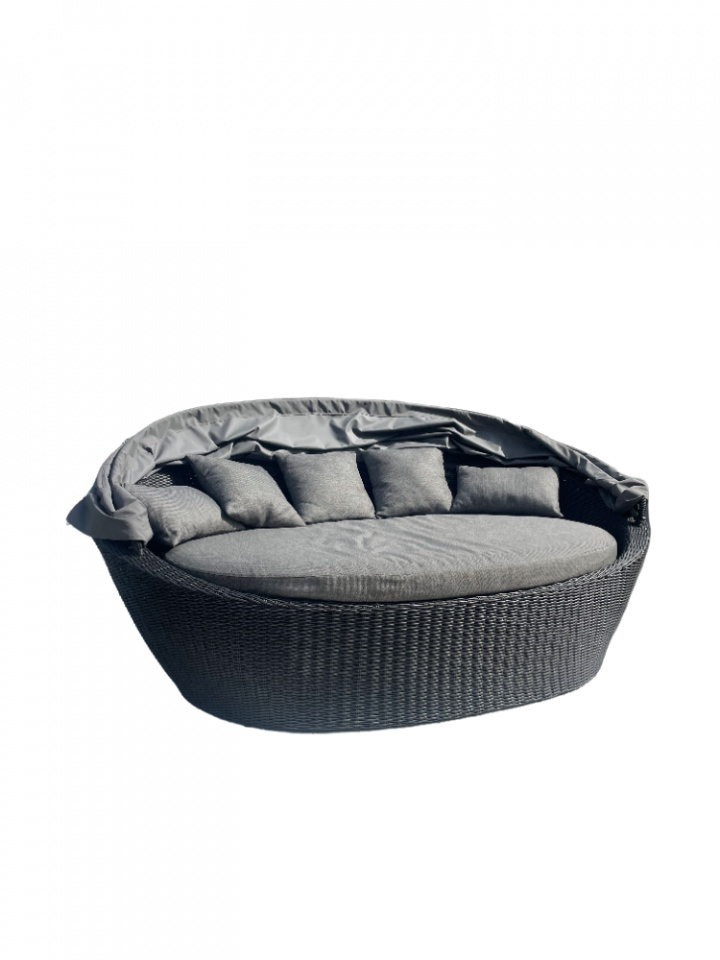 Ninja Sunbed - sort/grå pude i gruppen Udendørs møbler / Slap af hos Sommarboden i Höllviken AB (4530-82-7)