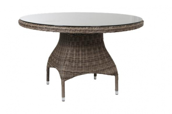 Ninja spisebord ø 120 h74 cm - rustik i gruppen Udendørs møbler / Materiale / Kunstrattanmøbler / Spisebord - Kunstrottingmøbler hos Sommarboden i Höllviken AB (4537-63)