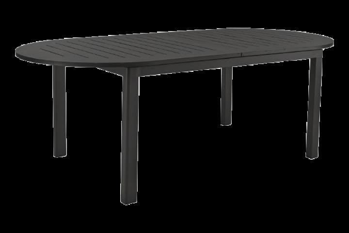 Lomma Elipse bord 220-280x110 H73 cm - sort i gruppen Udendørs møbler / Bord / Spisebord hos Sommarboden i Höllviken AB (4654-8)