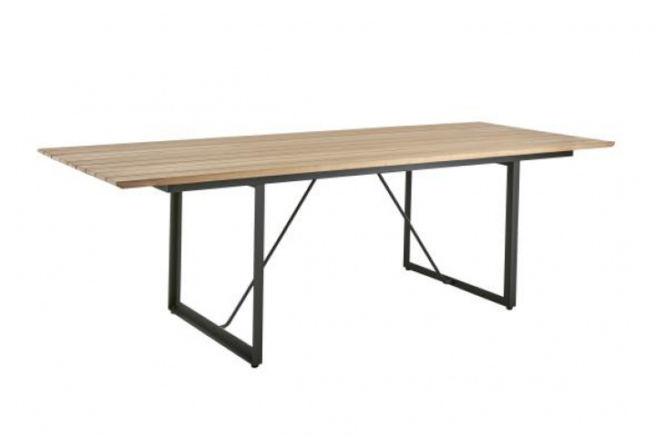 Shad spisebord 240x90 H73 cm - antracit/teak i gruppen Udendørs møbler / Bord / Spisebord hos Sommarboden i Höllviken AB (4669-73)