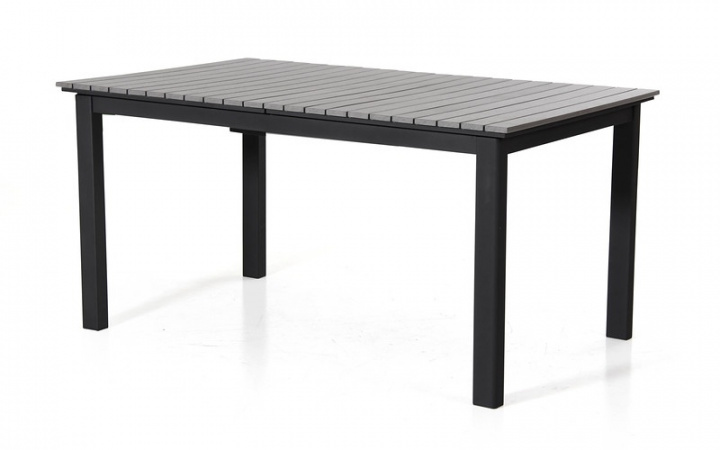 Tilos spisestabel 154x92 cm - sort/grå i gruppen Udendørs møbler / Materiale / Aluminiummøbler / Spisebord - Aluminiummøbler hos Sommarboden i Höllviken AB (4720-8-7)