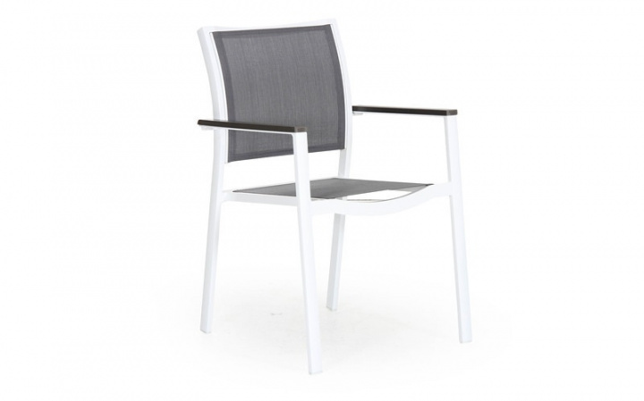 Scilla lænestol - hvid/grå i gruppen Udendørs møbler / Materiale / Aluminiummøbler / Stole - Aluminiumsmøbler hos Sommarboden i Höllviken AB (4740-50-7)