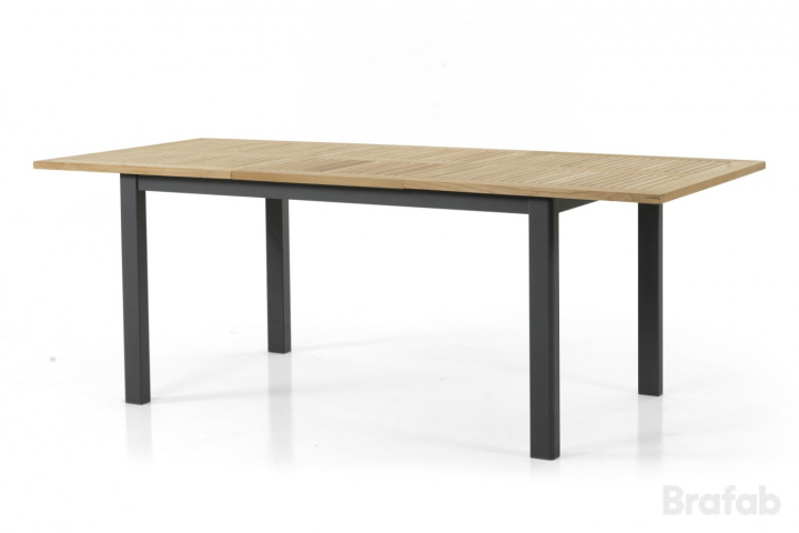 Lyon spisebord teak 152-210x92 cm - sort i gruppen Udendørs møbler / Materiale / Teakmøbler / Bord - Teakmøbler hos Sommarboden i Höllviken AB (4741-8)