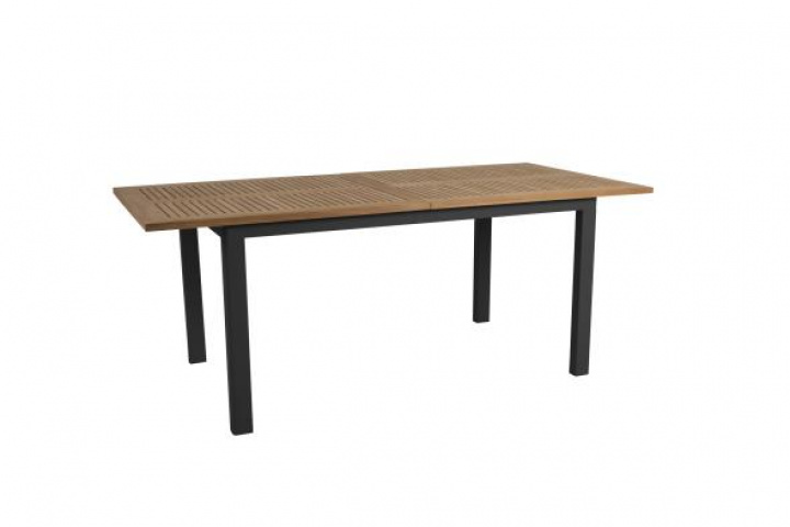 Lyon spisebord teak 194-252x92 cm - sort i gruppen Udendørs møbler / Materiale / Aluminiummøbler / Spisebord - Aluminiummøbler hos Sommarboden i Höllviken AB (4742-8)