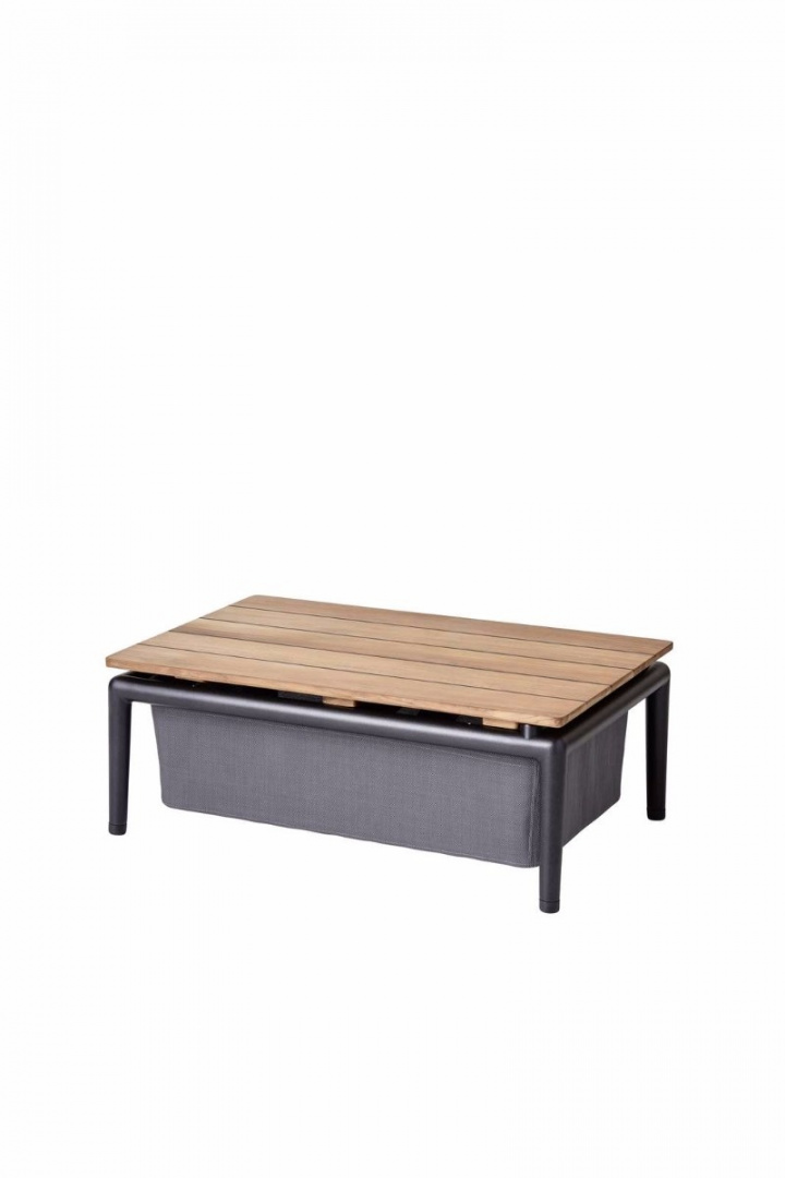 Conic Box Table - teak/grå i gruppen Udendørs møbler / Materiale / Teakmøbler / Sofabord & Sidebord - Teakmøbler hos Sommarboden i Höllviken AB (5037TTSG)